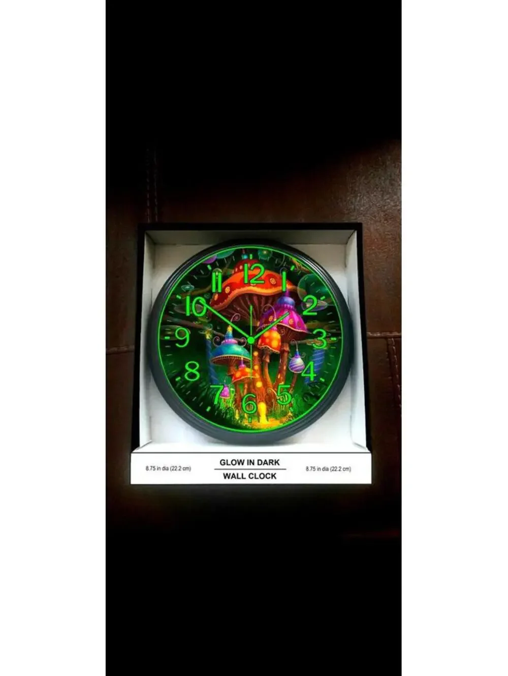 Glow in the Dark Wall Clock Cat Fairy Mystikal Angel Glow Clock